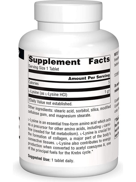 Source Naturals, L-Lysine 1000 mg, 200 tablets