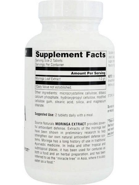 Source Naturals, Moringa Extract 600 mg, 120 tablets