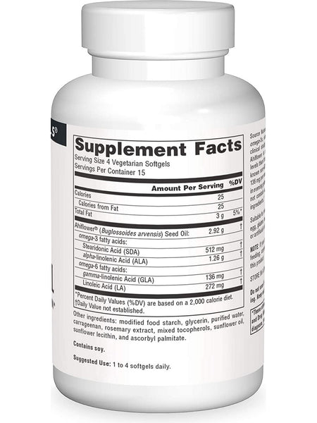 Source Naturals, Ahiflower® Oil, 60 vegetarian softgels