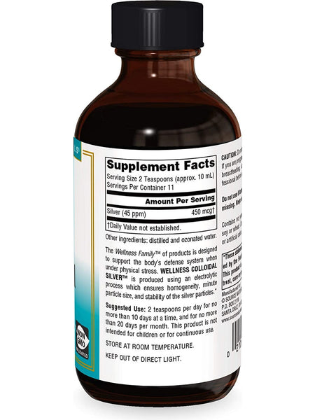 Source Naturals, Wellness Colloidal Silver™ 45 ppm, 4 fl oz