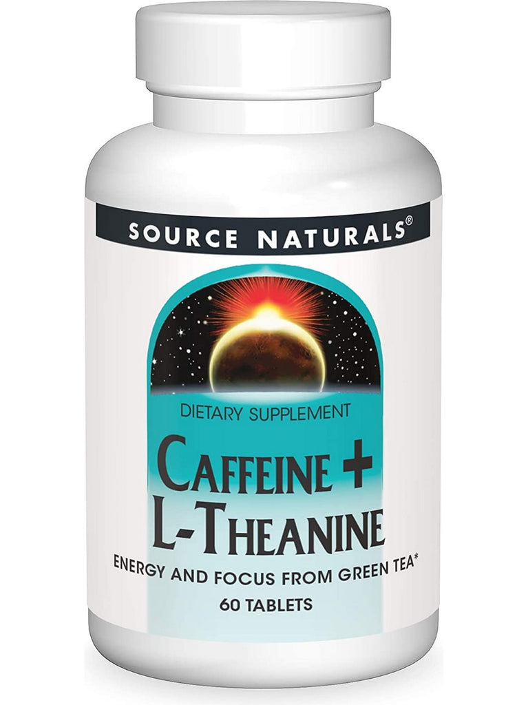Source Naturals, Caffeine + L-Theanine, 60 tablets