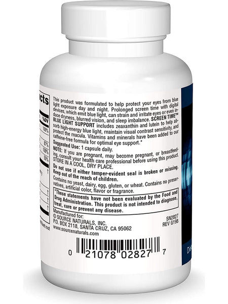 Source Naturals, Screen Time® Blue Light Support, 30 vegetarian capsules