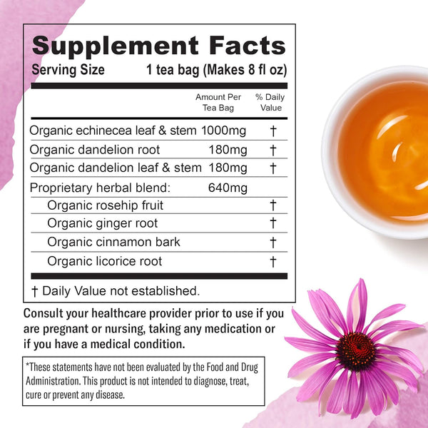 Numi, Immune Boost Tea, 16 Non-GMO Tea Bags
