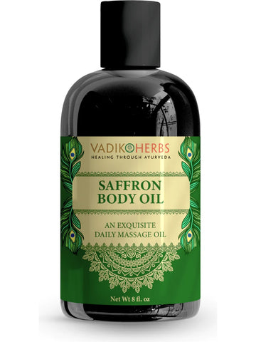 Vadik Herbs, Saffron Body Massage Oil, 8 fl oz