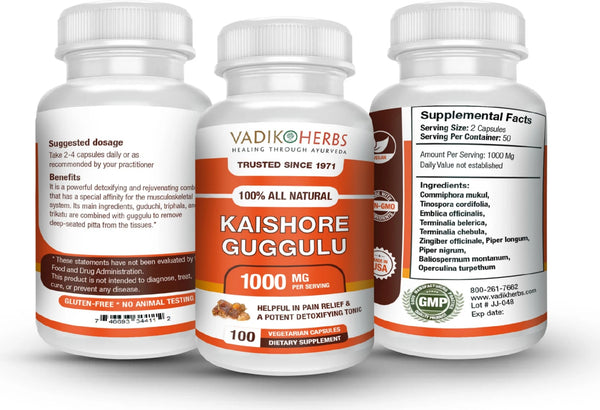 Vadik Herbs, Kaishore Guggulu, 100 ct