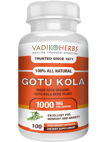 Vadik Herbs, Gotu Kola, 100 Vegetarian Capsules