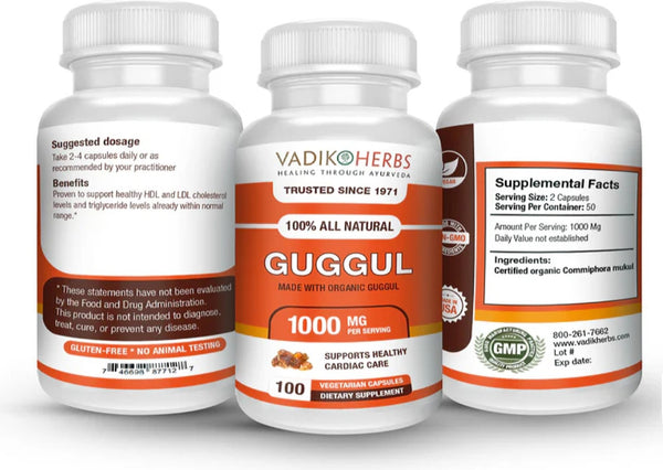Vadik Herbs, Guggul, 100 ct