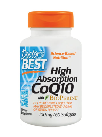 High Absorption CoQ10 with BioPerine, 100 mg, 60 soft gels, Doctor's Best