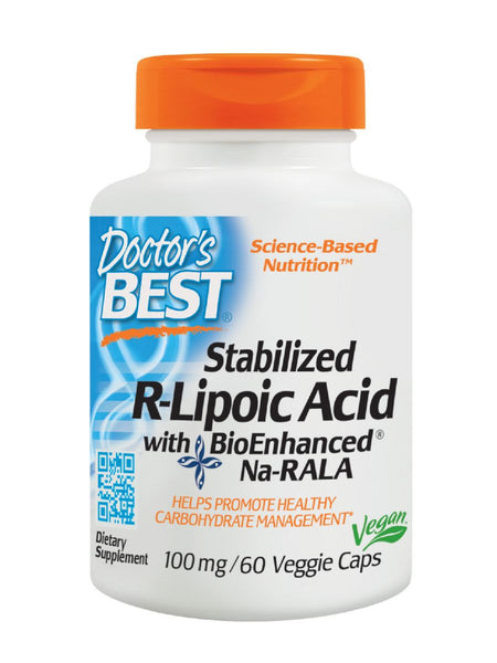 Best Stabilized R-Lipoic Acid featuring BioEnhanced Na-RALA, 100 mg, 60 veggie caps, Doctor's Best