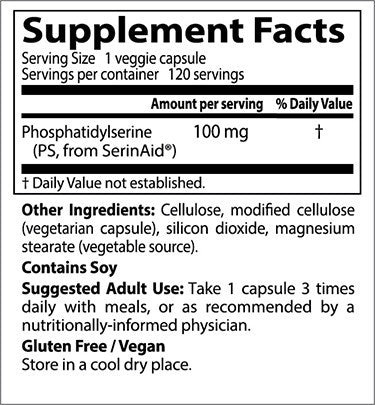 Doctor's Best, Phosphatidyl Serine 100, 120 veggie caps