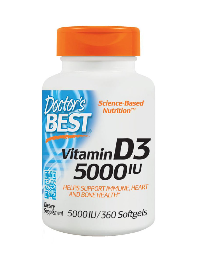 Best Vitamin D3, 5000IU, 360 soft gels, Doctor's Best