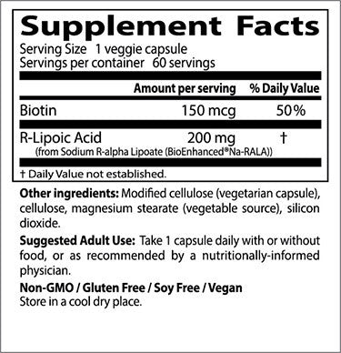 Doctor's Best, Stabilized R Lipoic Acid, 200 mg, 60 veggie caps