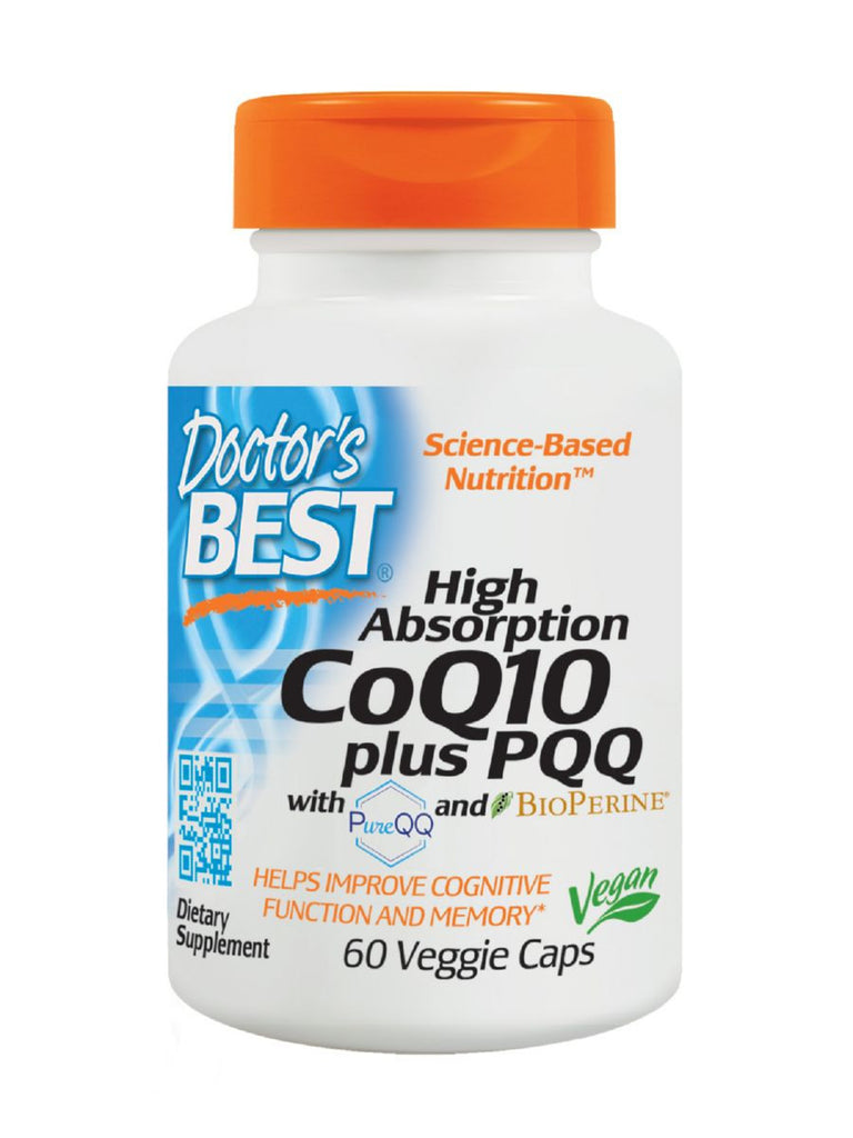 Doctor's Best, CoQ10 plus PQQ with BioPerine, 60 veggie caps