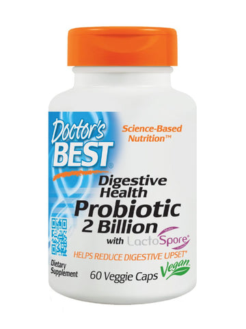 Doctor's Best, Digestive Health Probiotic, 60 veggie caps