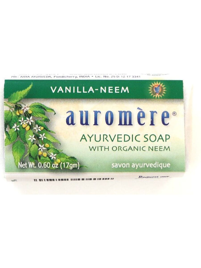 Auromere, Ayurvedic Bar Soap Vanilla Neem, 0.6 oz