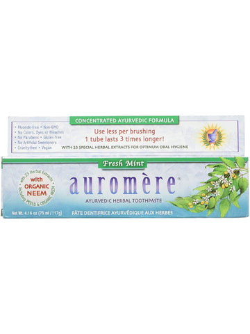 Auromere, Ayurvedic Foam-Free Mint Toothpaste, 4.16 oz