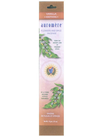 Auromere, Flowers & Spice Incense Vanilla, 10 g, 10 sticks