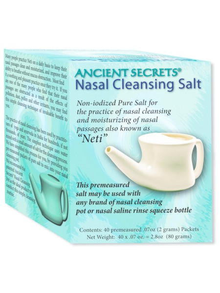 Nasal Cleansing Salt, 40 packets, Ancient Secrets