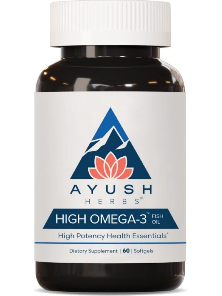 Ayush Herbs, High Omega 3 Fish Oil, 60 softgels