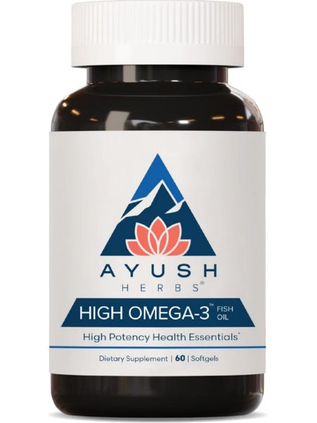 Ayush Herbs, High Omega 3 Fish Oil, 60 softgels