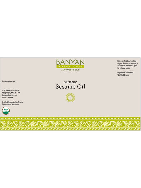 Banyan Botanicals, Sesame Oil, 16 fl oz