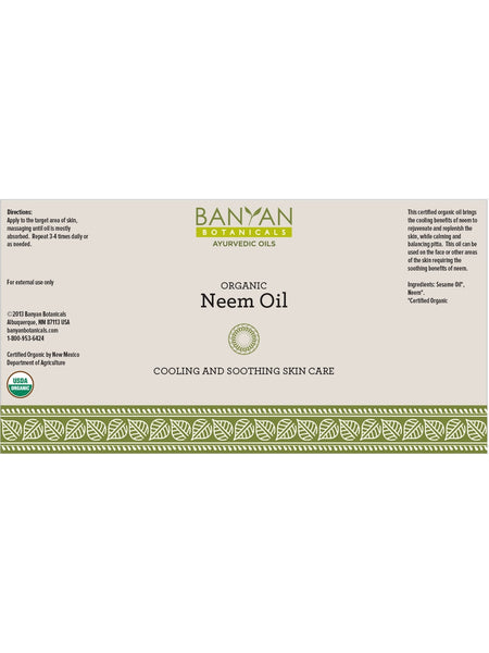 Banyan Botanicals, Neem Oil, 128 fl oz