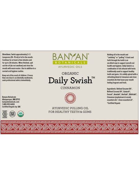 Banyan Botanicals, Daily Swish, Cinnamon, 8 fl oz