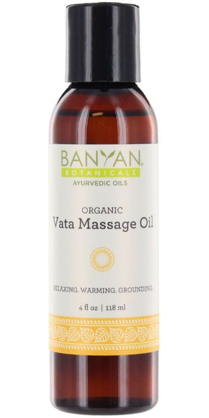 Vata Massage Oil, Organic, 4 fl oz, Banyan Botanicals