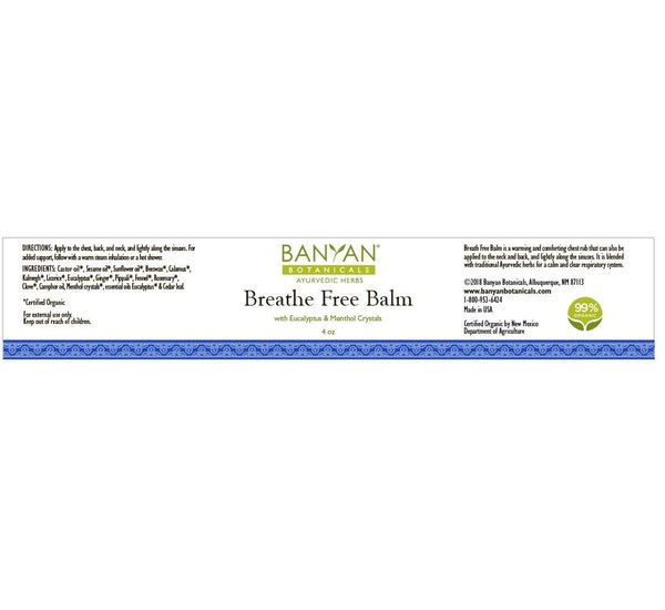Banyan Botanicals, Breathe Free Balm, 4 oz