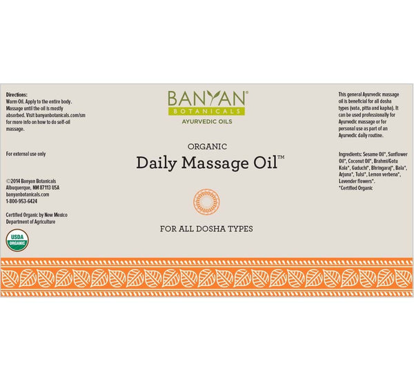 Banyan Botanicals, Daily Massage Oil, 4 fl. oz