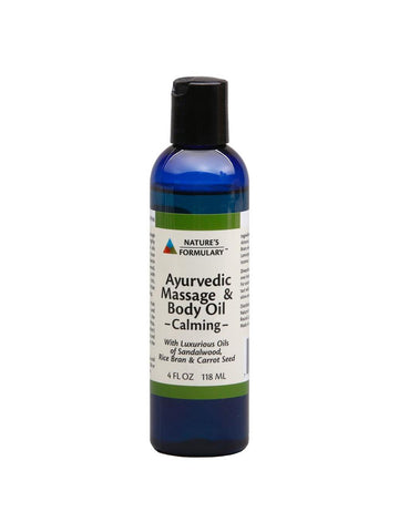 Ayurvedic Massage Oil Calming, 4 oz, Nature's Formulary
