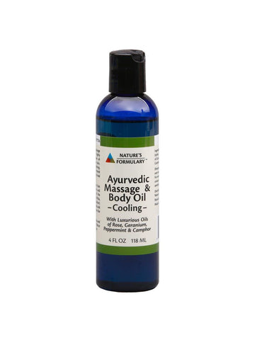 Ayurvedic Massage Oil Cooling, 4 oz, Nature's Formulary