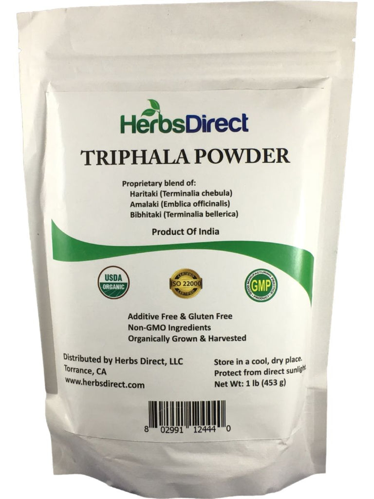 Herbs Direct, Triphala Powder, Organic, 1 lb