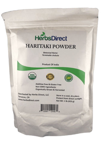 Haritaki Powder, Organic, 1 lb