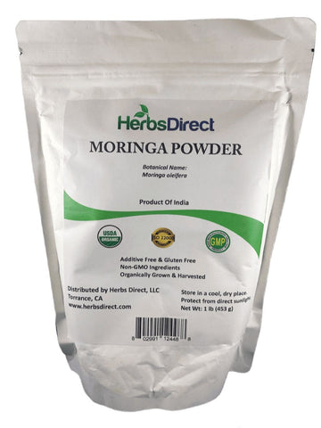 Moringa Powder, Organic, 1 lb