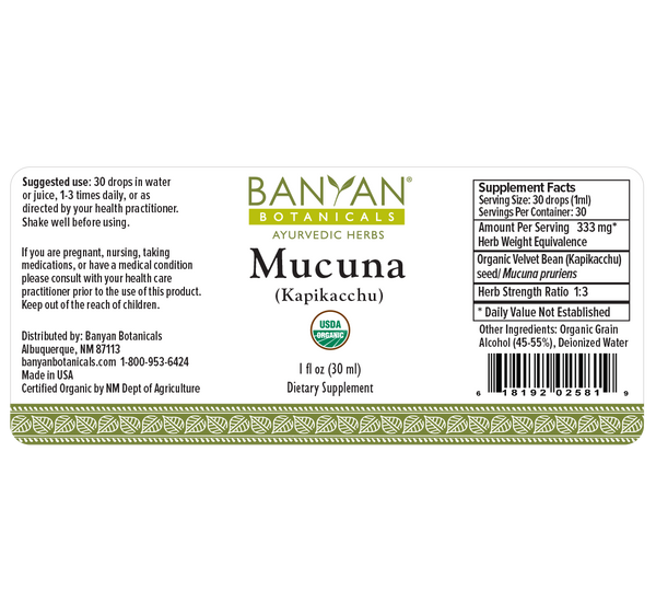 Banyan Botanicals, Mucuna, Kapikacchu, Liquid Extract, 1 fl oz