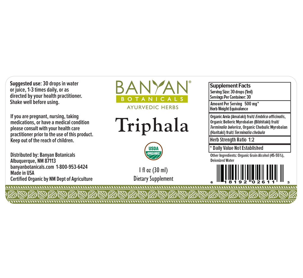 Triphala, Liquid Extract, 1 fl oz Ayurvedic Herbs Direct