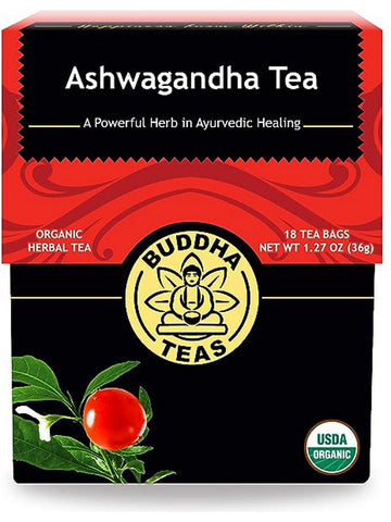 ** 12 PACK ** Buddha Teas, Ashwagandha Tea, 18 Tea Bags