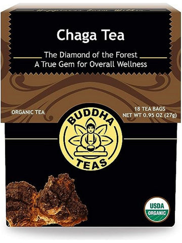 ** 12 PACK ** Buddha Teas, Chaga Tea, 18 Tea Bags