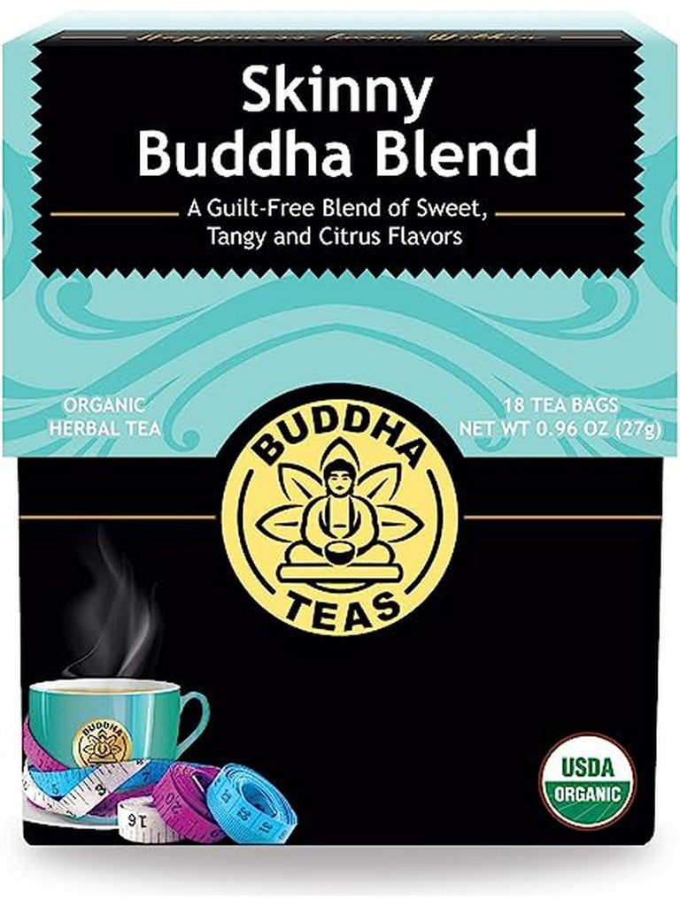 ** 12 PACK ** Buddha Teas, Skinny Buddha Blend, 18 Tea Bags