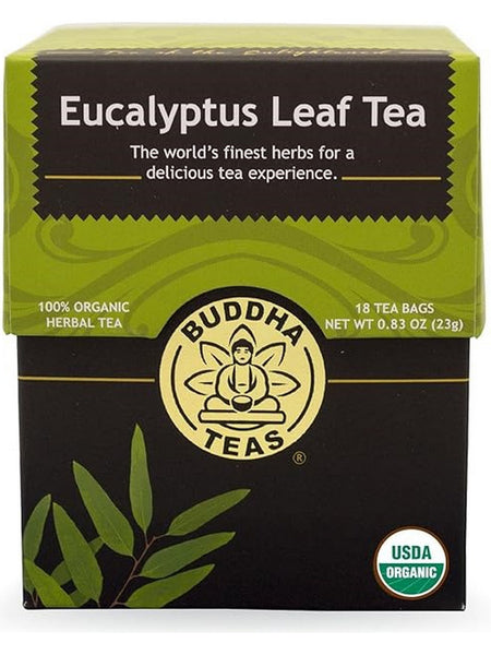 ** 12 PACK ** Buddha Teas, Eucalyptus Leaf Tea, 18 Tea Bags