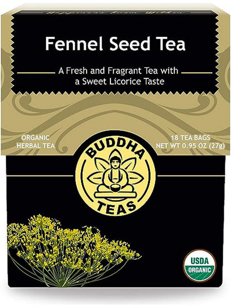 ** 12 PACK ** Buddha Teas, Fennel Seed Tea, 18 Tea Bags