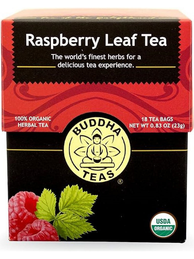 ** 12 PACK ** Buddha Teas, Raspberry Leaf Tea, 18 Tea Bags