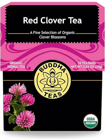 ** 12 PACK ** Buddha Teas, Red Clover Tea, 18 Tea Bags