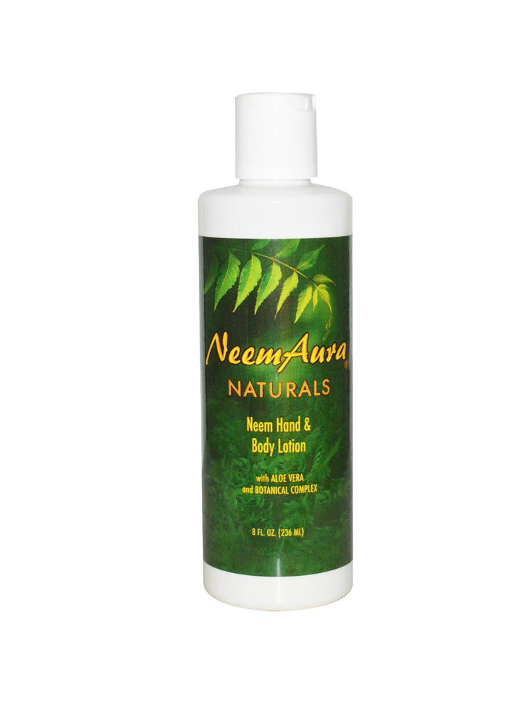 Neem Hand & Body Lotion with Aloe Vera, 8 oz, Neem Aura