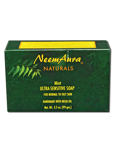 Neem Ultra-Sensitive Soap Mint (Normal to Oily Skin), 1 bar, Neem Aura