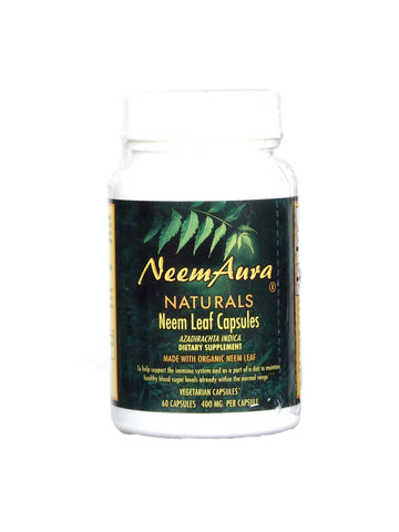 Neem Leaf Caps (Organic), 60 ct, Neem Aura