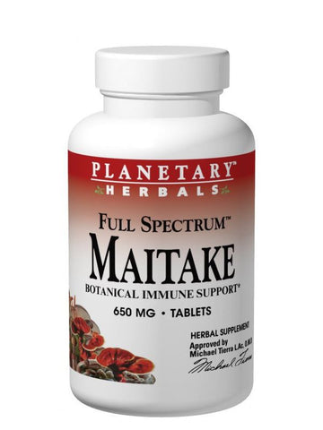 Planetary Herbals, Maitake Mushroom 600mg Full Spectrum Fruiting Body & Mycelium 600mg, 120 ct