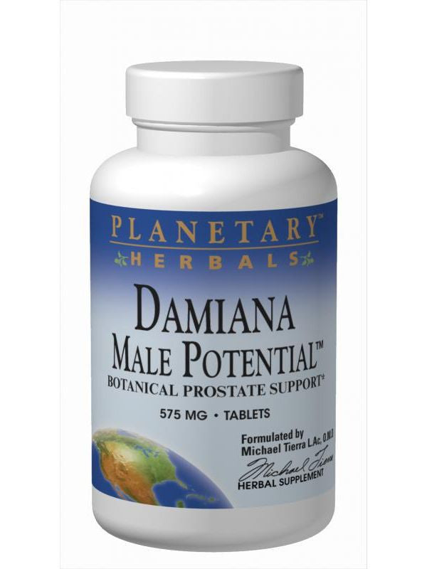 Planetary Herbals, Damiana Male Potential, 180 ct