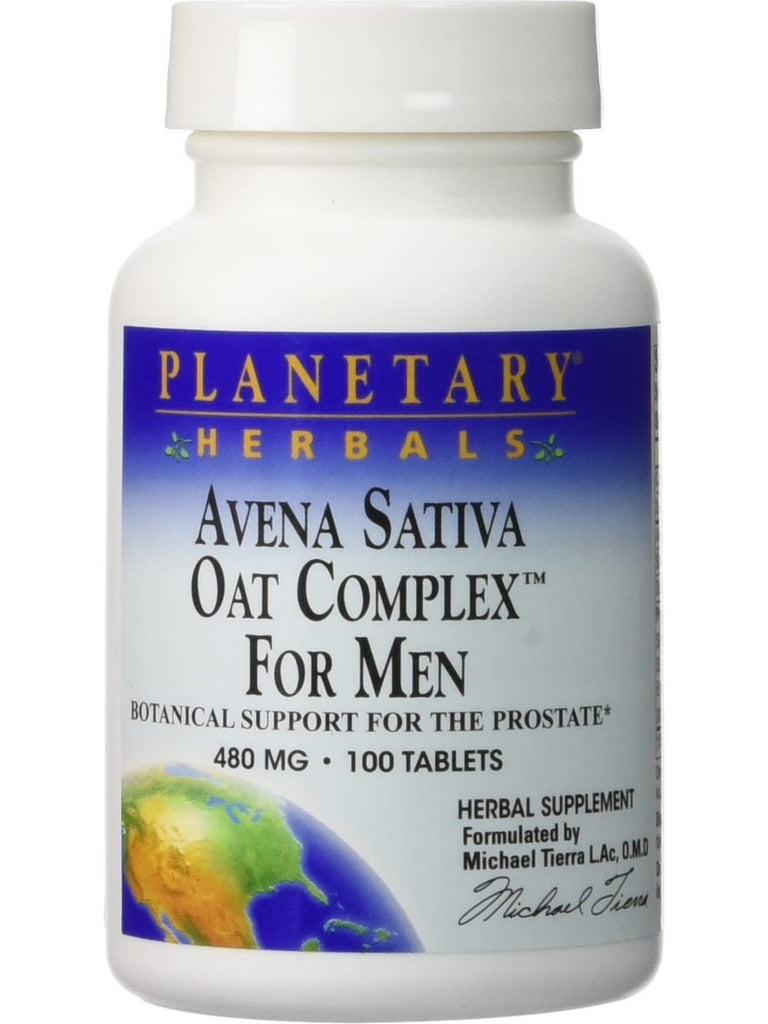 Planetary Herbals, Avena Sativa Oat Complex™ for Men 480 mg, 100 Tablets
